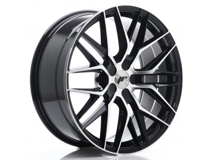 Alu kola Japan Racing JR28 20x8,5 ET20-40 5H BLANK Gloss Black Machined Face (PCD 5x100, ET 20)