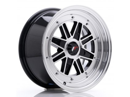 Alu kola Japan Racing JR31 15x7.5 ET20 4H BLANK Gloss Black Machined Face (PCD 4x100, ET 20)