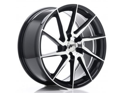 Alu kola Japan Racing JR36 19x8,5 ET20-50 5H BLANK Gloss Black Machined Face (PCD 5x100, ET 20)