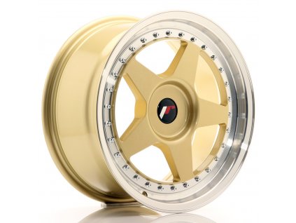 Alu kola Japan Racing JR6 17x8 ET20-35 BLANK Gold w/Machined Lip (PCD 3x112, ET 20, Rozměr 17x8)