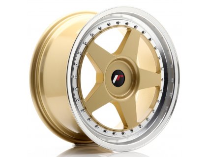 Alu kola Japan Racing JR6 18x8,5 ET20-40 BLANK Gold w/Machined Lip (PCD 3x112, ET 20)