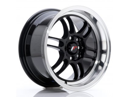 Alu kola Japan Racing JR7 15x8 ET35 4x100/114 Gloss Black w/ Machined Lip (PCD 4x100, ET 35)