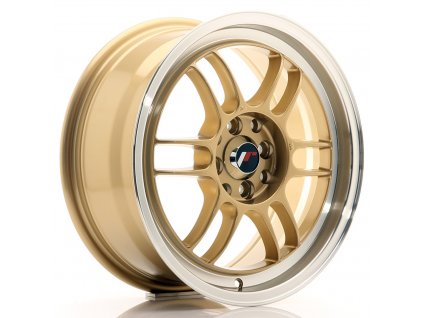 Alu kola Japan Racing JR7 16x7 ET38 4x100/114 Gold w/ Machined Lip (PCD 4x100, ET 38)