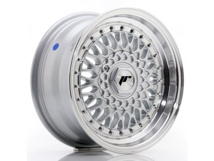 Alu kola Japan Racing JR9 15x7 ET20 4x100/108 Silver w/Machined Lip+Silver Rivets