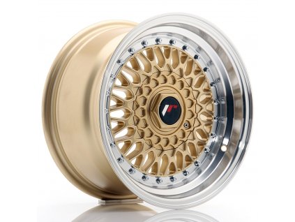 Alu kola Japan Racing JR9 15x8 ET15 4x100/114 Gold w/ Machined Lip (PCD 4x100, ET 15)
