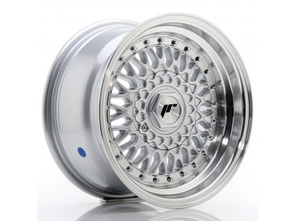 Alu kola Japan Racing JR9 15x8 ET20 4x100/108 Silver w/ Machined Lip+Silver Rivets (PCD 4x100, ET 20)