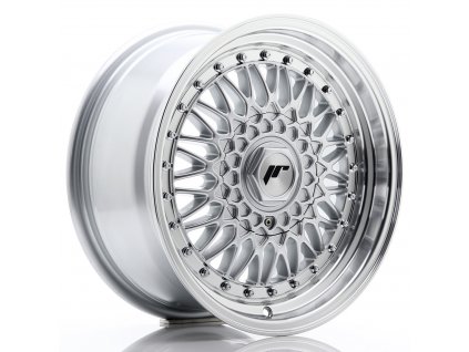 Alu kola Japan Racing JR9 16x7,5 ET25 4x100/108 Silver w/ Machined Lip+Silver Rivets (PCD 4x100, ET 25)