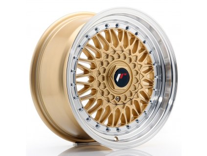 Alu kola Japan Racing JR9 16x7,5 ET25 BLANK Gold w/ Machined Lip (PCD 3x112, ET 25)