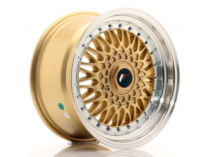 Alu kola Japan Racing JR9 16x8 ET25 4x100/108 Gold w/ Machined Lip (PCD 4x100, ET 25)