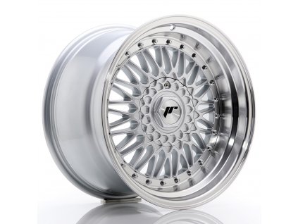 Alu kola Japan Racing JR9 17x10 ET20 5x112/120 Silver w/ Machined Lip+Silver Rivets (PCD 5x112, ET 20, Rozměr 17x10)