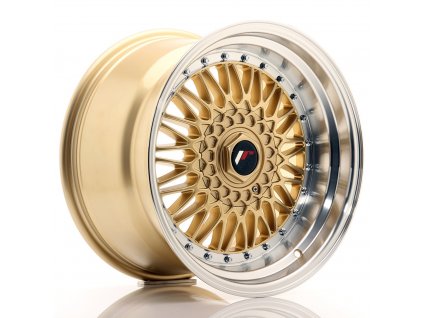 Alu kola Japan Racing JR9 17x10 ET20 BLANK Gold w/ Machined Lip (PCD 3x112, ET 20, Rozměr 17x10)