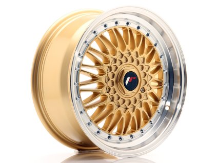 Alu kola Japan Racing JR9 17x7,5 ET35 4x100/114 Gold w/ Machined Lip (PCD 4x100, ET 35, Rozměr 17x7,5)
