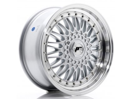Alu kola Japan Racing JR9 17x7,5 ET20-35 BLANK Silver w/ Machined Lip+Silver Rivets (PCD 3x112, ET 20, Rozměr 17x7,5)