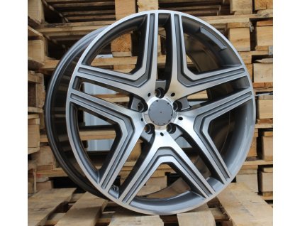 Alu kola design Mercedes (BK206) 22x10 5x112 ET 46 66.6 stříbrné