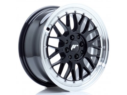 Alu kola Japan Racing JR23 16x7 ET40 4x100/114,3 Gloss Black w/Machined Lip (PCD 4x100, ET 40)