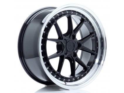 Alu kola Japan Racing JR39 19x8,5 ET15-35 5H BLANK Gloss Black w/ Machined Lip (PCD 5x100, ET 15)