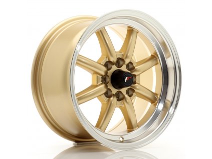 Alu kola Japan Racing JR19 15x8 ET20 4x100/114 Gold w/ Machined Lip (PCD 4x100, ET 20)