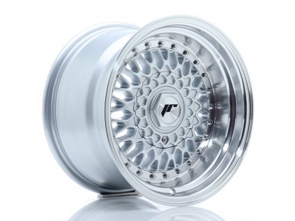 Alu kola Japan Racing JR9 15x9 ET10 4x100/108 Silver w/ Machined Lip+Silver Rivets (PCD 4x100, ET 10)