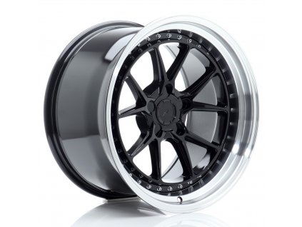 Alu kola Japan Racing JR39 18x10,5 ET15-22 5H BLANK Gloss Black w/ Machined Lip (PCD 5x100, ET 15)