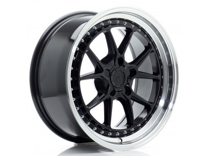Alu kola Japan Racing JR39 18x8,5 ET15-35 5H BLANK Gloss Black w/ Machined Lip (PCD 5x100, ET 15)