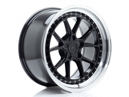 Alu kola Japan Racing JR39 18x9,5 ET15-35 5H BLANK Gloss Black w/ Machined Lip (PCD 5x100, ET 15)