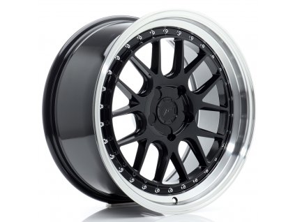 Alu kola Japan Racing JR40 18x8,5 ET15-35 5H BLANK Gloss Black w/ Machined Lip (PCD 5x100, ET 15)