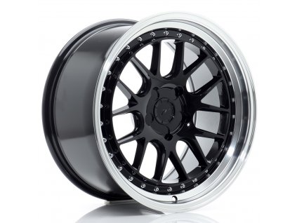 Alu kola Japan Racing JR40 18x9,5 ET15-35 5H BLANK Gloss Black w/ Machined Lip (PCD 5x100, ET 15)
