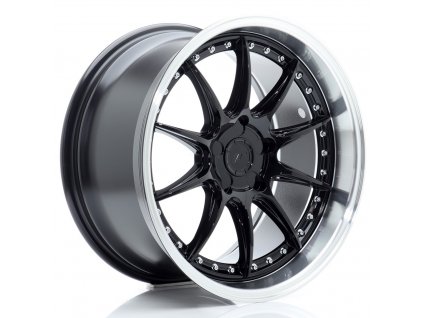 Alu kola Japan Racing JR41 18x9,5 ET15-35 5H BLANK Gloss Black w/ Machined Lip (PCD 5x100, ET 15)