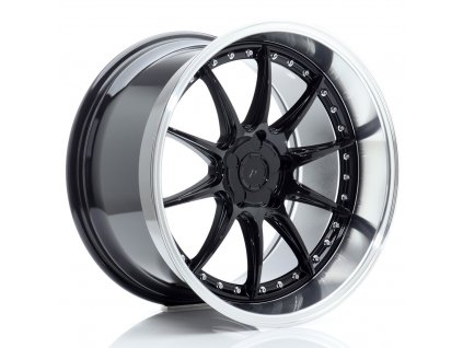 Alu kola Japan Racing JR41 19x11 ET12-25 5H BLANK Gloss Black w/ Machined Lip (PCD 5x100, ET 12)