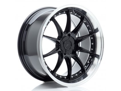 Alu kola Japan Racing JR41 19x9,5 ET12-22 5H BLANK Gloss Black w/ Machined Lip (PCD 5x100, ET 12)