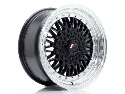 Alu kola Japan Racing JR9 16x7,5 ET25 4x100/108 Gloss Black w/ Machined Lip (PCD 4x100, ET 25)