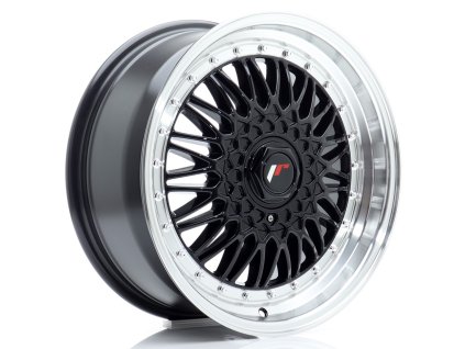 Alu kola Japan Racing JR9 17x7,5 ET20 4x100/108 Gloss Black w/ Machined Lip (PCD 4x100, ET 20, Rozměr 17x7,5)
