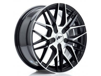 Alu kola Japan Racing JR28 16x7 ET20-40 BLANK Gloss Black Machined Face (PCD 4x100, ET 20)