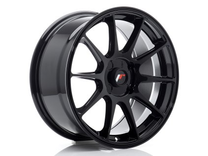 Alu kola Japan Racing JR11 17x8 ET20-35 4H BLANK Gloss Black (PCD 4x98, ET 20, Rozměr 17x8)