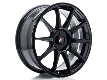 Alu kola Japan Racing JR11 18x7,5 ET20-40 4H BLANK Gloss Black (PCD 4x100, ET 20)