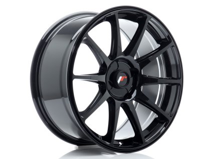 Alu kola Japan Racing JR11 18x8,5 ET20-40 4H BLANK Gloss Black (PCD 4x100, ET 20)