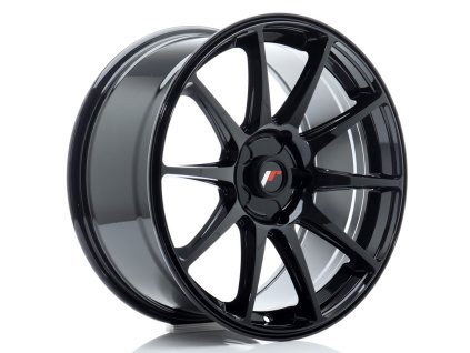 Alu kola Japan Racing JR11 18x8,5 ET20-40 5H BLANK Gloss Black (PCD 5x100, ET 20)