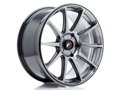 Alu kola Japan Racing JR11 18x8,5 ET20-40 5H BLANK Hyper Black (PCD 5x100, ET 20)