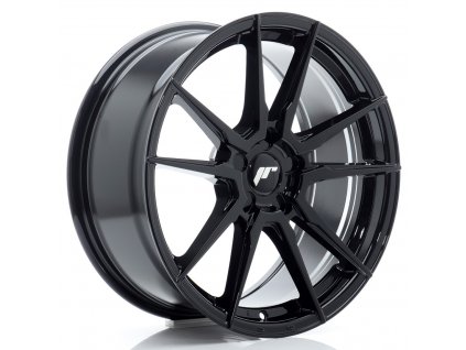 Alu kola Japan Racing JR21 18x8,5 ET20-45 5H BLANK Gloss Black (PCD 5x100, ET 20)