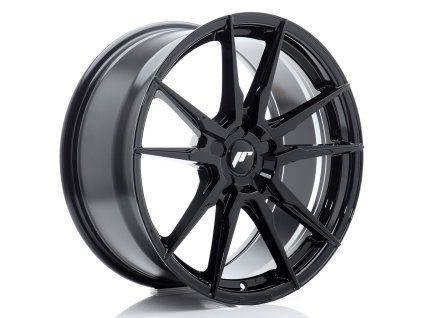 Alu kola Japan Racing JR21 19x8,5 ET20-45 5H BLANK Gloss Black (PCD 5x100, ET 20)