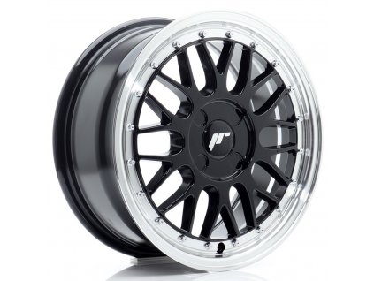 Alu kola Japan Racing JR23 16x7 ET20-45 4H BLANK Gloss Black w/ Machined Lip (PCD 4x98, ET 20)