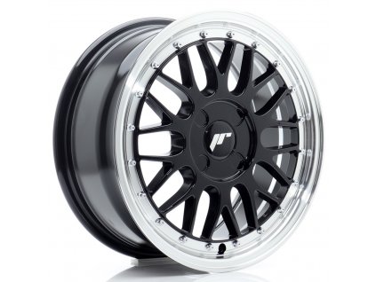 Alu kola Japan Racing JR23 16x7 ET20-45 4H BLANK Gloss Black w/Machined Lip