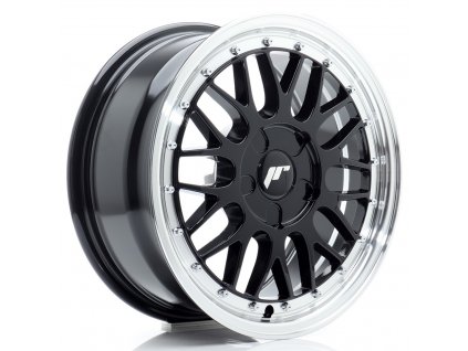 Alu kola Japan Racing JR23 16x7 ET20-45 5H BLANK Gloss Black w/ Machined Lip (PCD 5x100, ET 20)