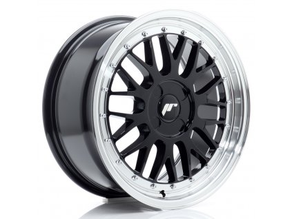 Alu kola Japan Racing JR23 17x7,5 ET20-40 4H BLANK Gloss Black w/ Machined Lip (PCD 4x98, ET 20, Rozměr 17x7,5)