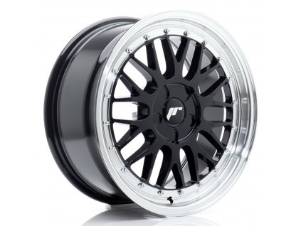 Alu kola Japan Racing JR23 17x8 ET20-45 5H BLANK Gloss Black w/ Machined Lip (PCD 5x100, ET 20, Rozměr 17x8)
