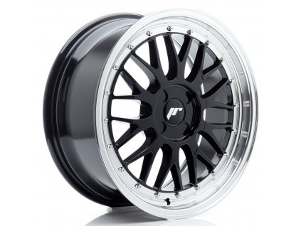 Alu kola Japan Racing JR23 18x8 ET20-42 4H BLANK Gloss Black w/ Machined Lip (PCD 4x98, ET 20)