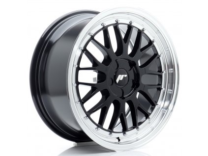 Alu kola Japan Racing JR23 18x8 ET20-42 5H BLANK Gloss Black w/ Machined Lip (PCD 5x100, ET 20)
