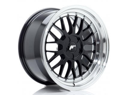 Alu kola Japan Racing JR23 18x9,5 ET20-48 5H BLANK Gloss Black w/ Machined Lip (PCD 5x100, ET 20)