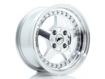 Alu kola Japan Racing JR6 15x7 ET25 4x108 Silver Machined Face (PCD 4x108, ET 25)