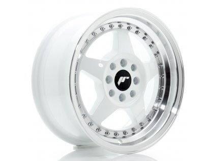 Alu kola Japan Racing JR6 15x7 ET25 4x100/108 White w/ Machined Lip (PCD 4x100, ET 25)